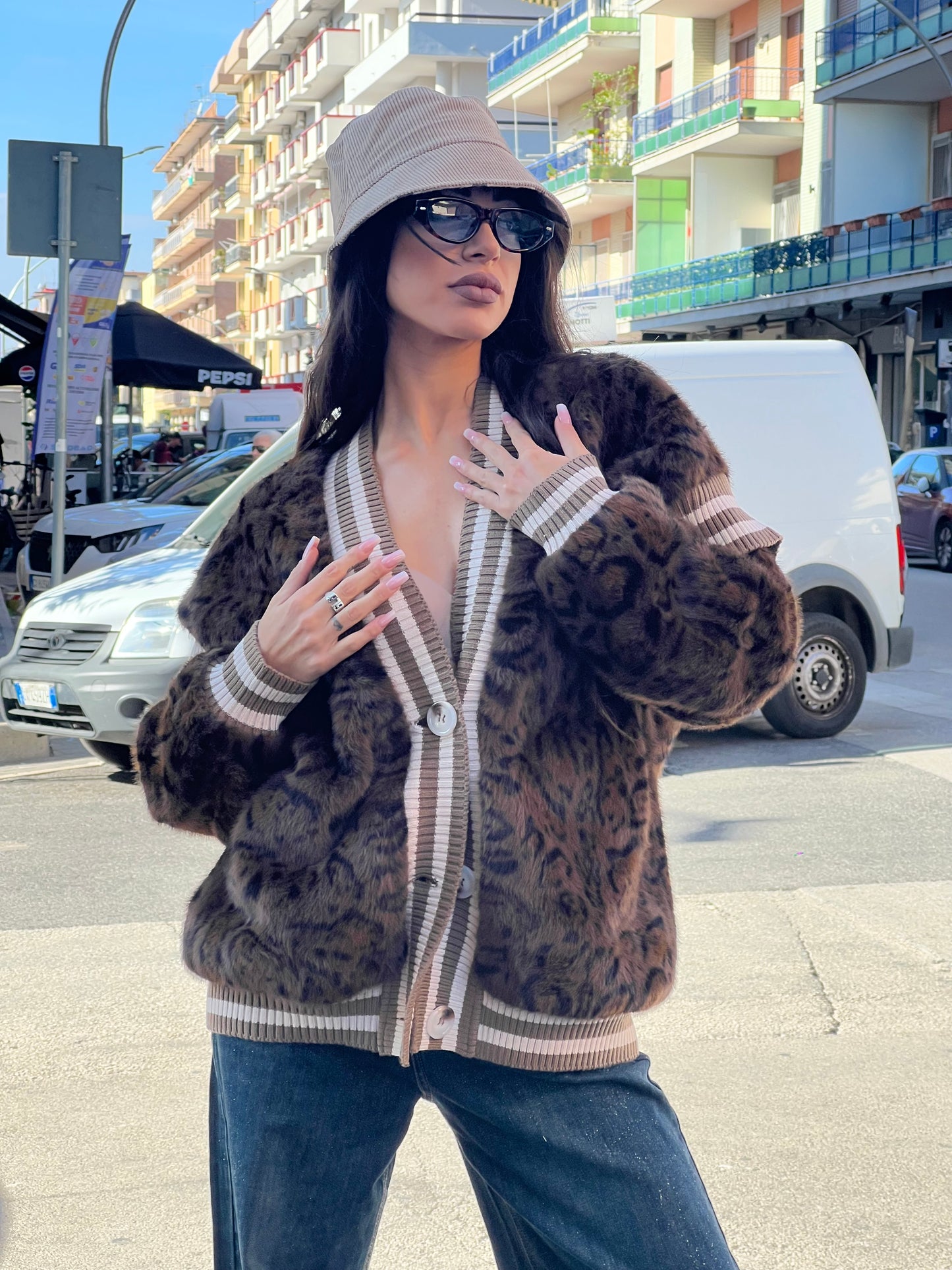 Cardigan Leopard